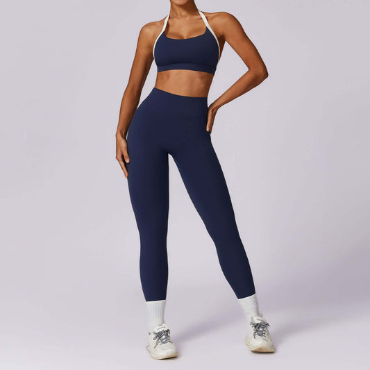 Women's Breathable Solid Color Yoga Fitness Suit - Sporty Fashion for the Gym 💪