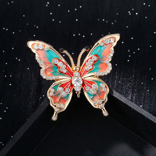 Women's Gorgeous Enamel Painted Butterfly Brooch 🦋 Elegant Accessory for Any Outfit !