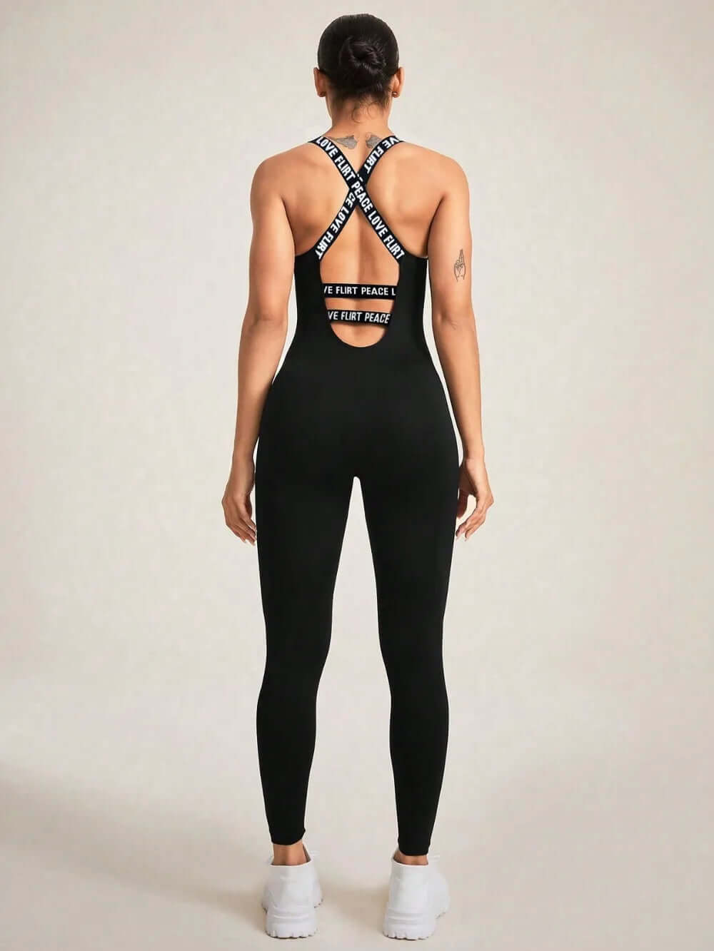 Women's Fitness - Yoga Crisscross Back Sleeveless Active Jumpsuit