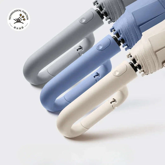 Unisex Folding Sunshade Umbrella - Automatic Ring Umbrella Rain and UV Sun Protection