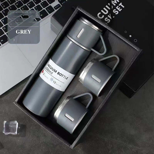Fashion Solid Thermos Gift Box Set - 3 Cup Stainless Steel - Anytime Giftable ! 🎁
