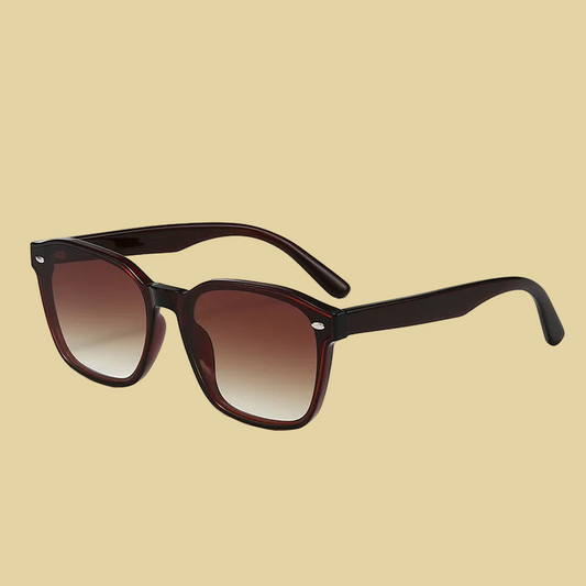 Chic Unisex Square Sunglasses - High Definition Nylon Lens in Classic Black or Brown 😎