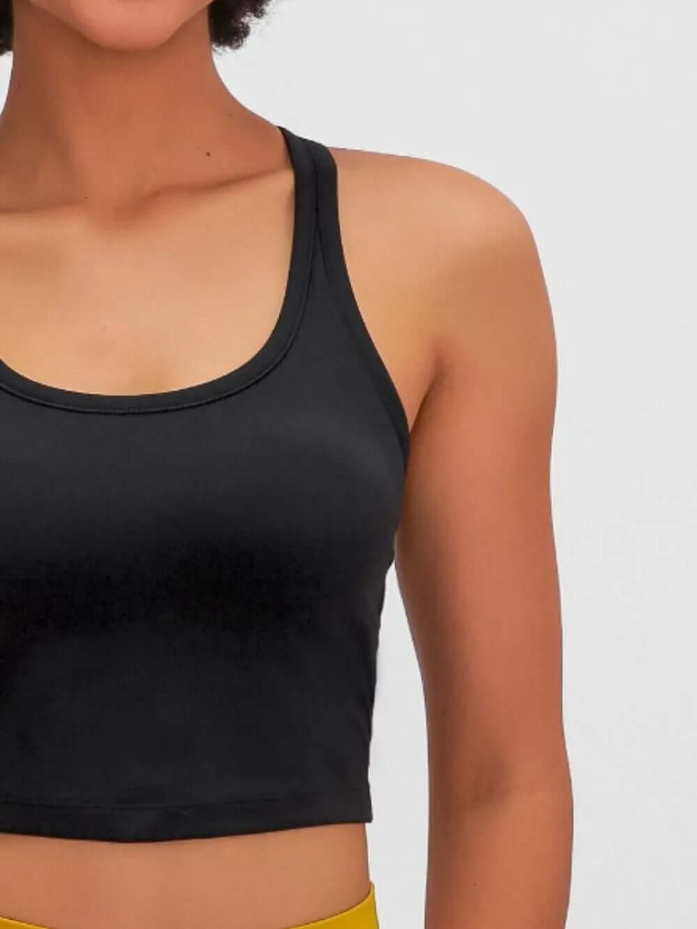 Best Seller ! Scoop Neck Activewear Tank Top with Detachable Chest Pads