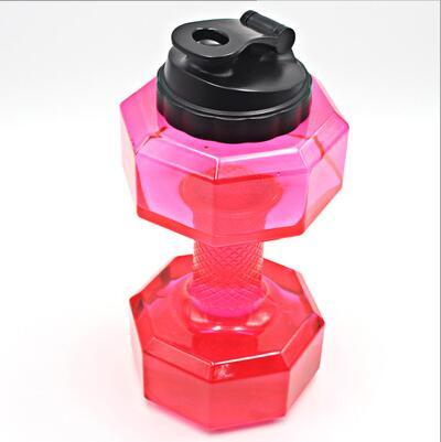 Sports Workout Water Bottle - 2.5L Dumbbell Shaped Plastic Mega Capacity