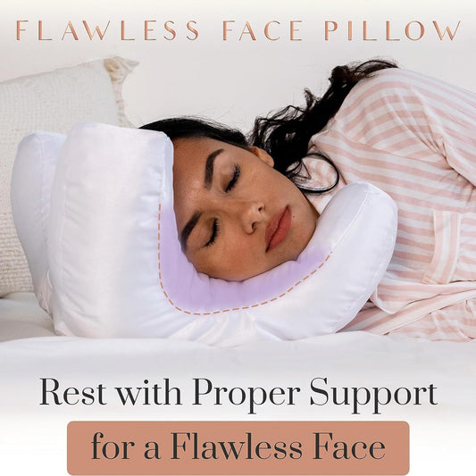 Beauty Face & Head Pillow with Memory Foam Filling - Reduce Wrinkles and Enhanced Face & Head Support
