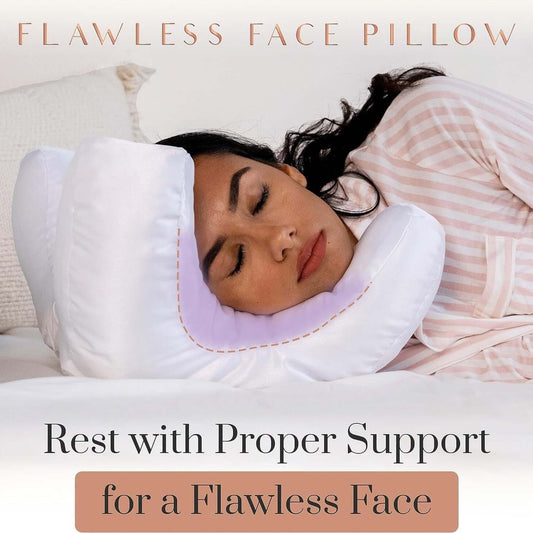 Beauty Face & Head Pillow with Memory Foam Filling - Reduce Wrinkles and Enhanced Face & Head Support