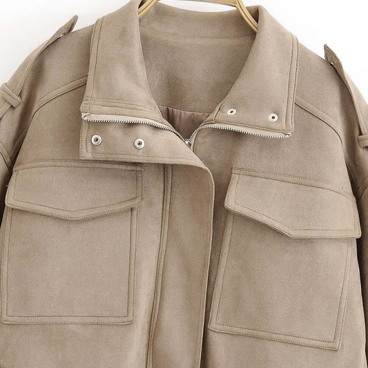 Unisex Classy Jacket - Luxurious Suede Textured Warmth with Great Pockets ! ♨️