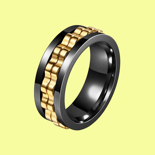 Exclusive Stainless Steel Unique Stress-Relief Ring - Anti-Anxiety Gear