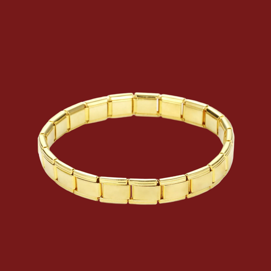 Men's Luxurious Classic Gold Titanium Block Bracelet - Hip and Durable ! 😎