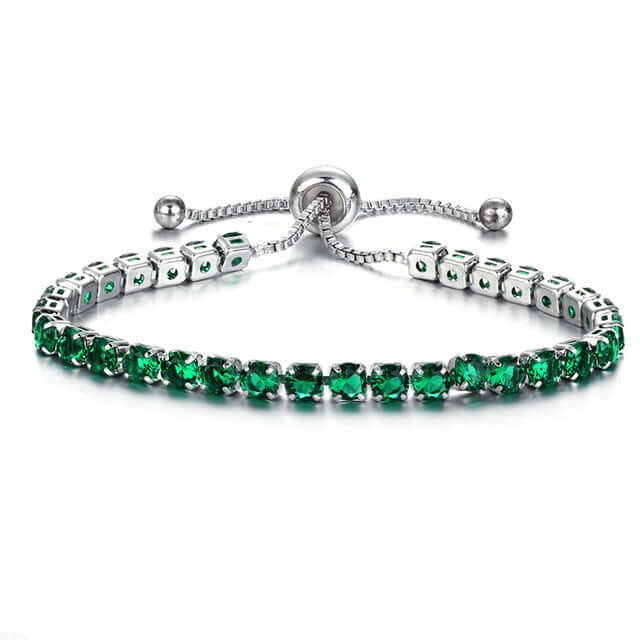 Women's Adjustable Cubic Zirconia Tennis Bracelet & Bangle