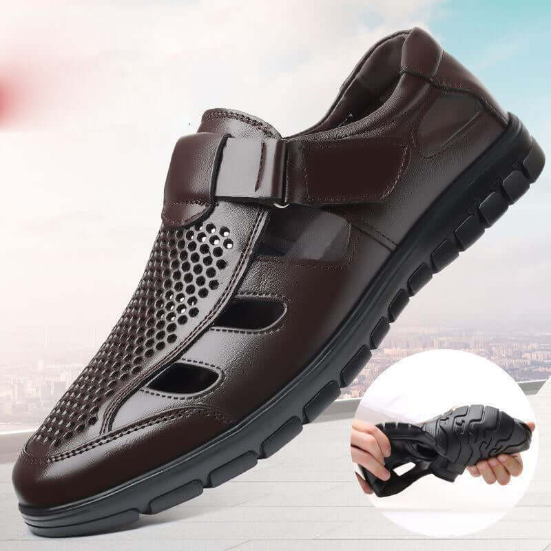 Men's Hip Fashion Leather Shoe - Sandals 👞 Summer Breathable Comfort