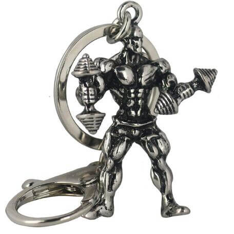 Strong Man Dumbbell Key Chains