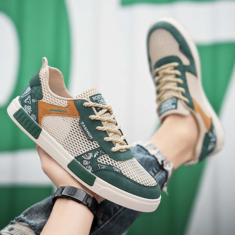 Trendy Hollow Mesh Fashion Sneakers - Lightweight and Durable Sole
