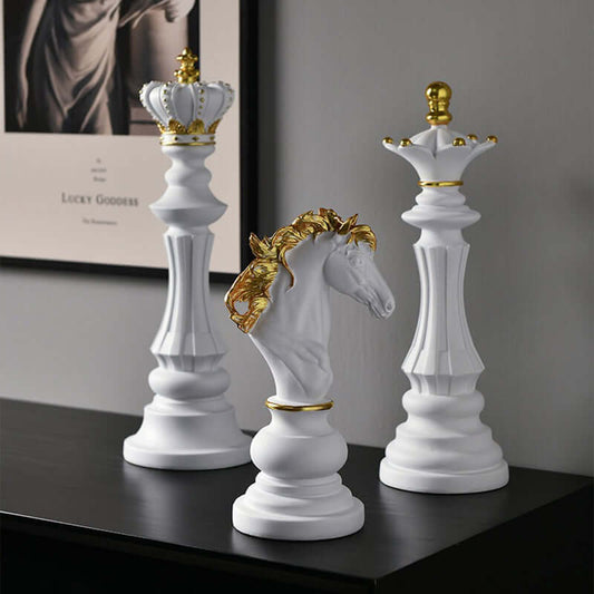 Giftable Chic Resin Chess Ornaments - Wine Cabinet Chess Pieces Home Decor 👑 🎁