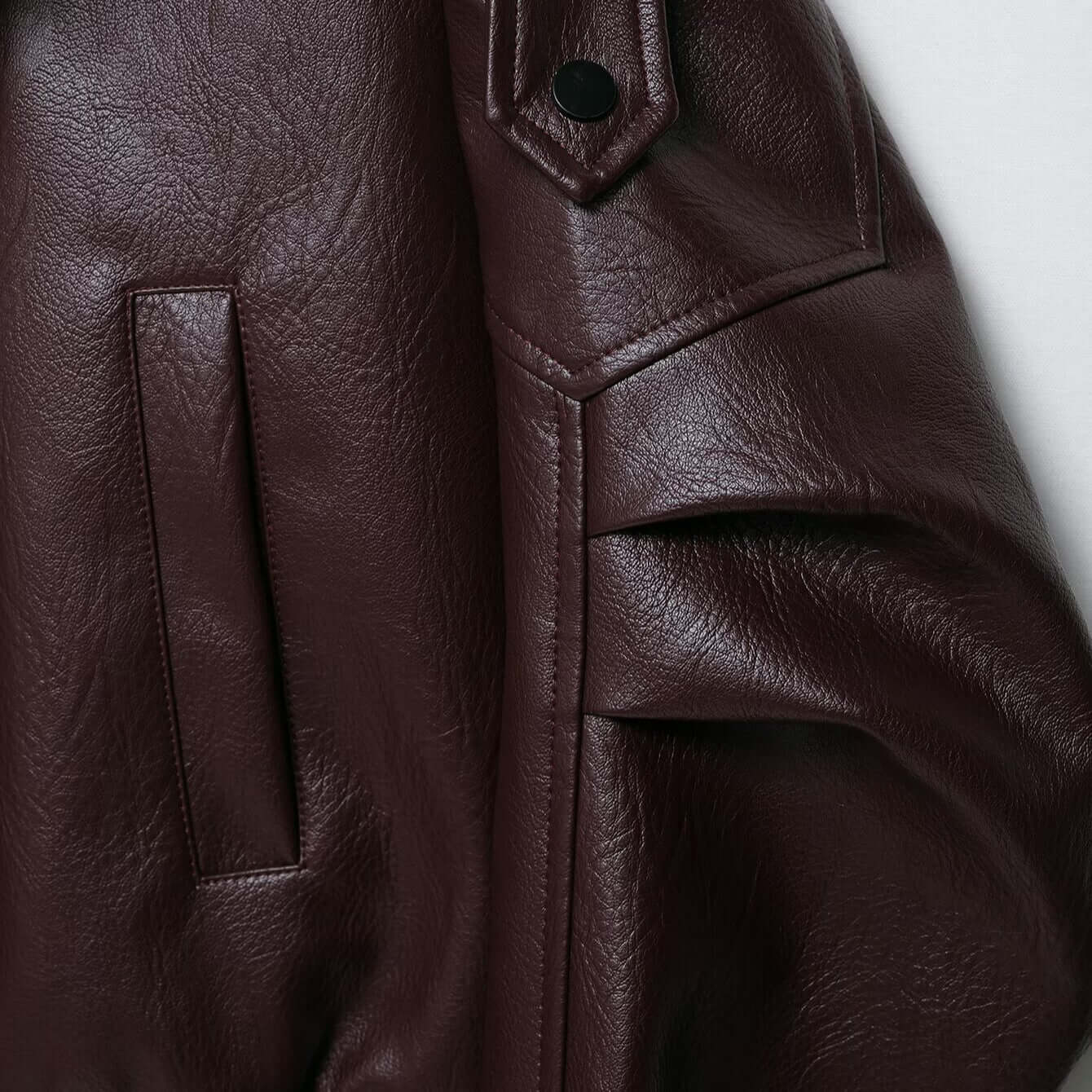 Unisex Classic PU Leather Winter Coat - Heavy Fit, Warm Fashion Comfort ♨️