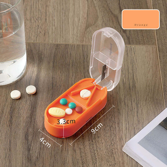 Travel or Home Medicine Box - Storage, Dispenser, + Pill Cutter 💊