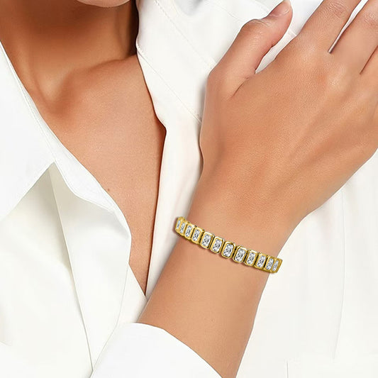 Chic Square Full Zircon Iced Out Tennis Bracelet