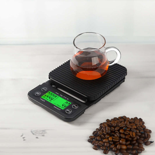 Digital Kitchen Coffee Scale - High Precision LCD - 3kg Capacity, 0.1g Precision, Tare Weight + Timer ⏰️