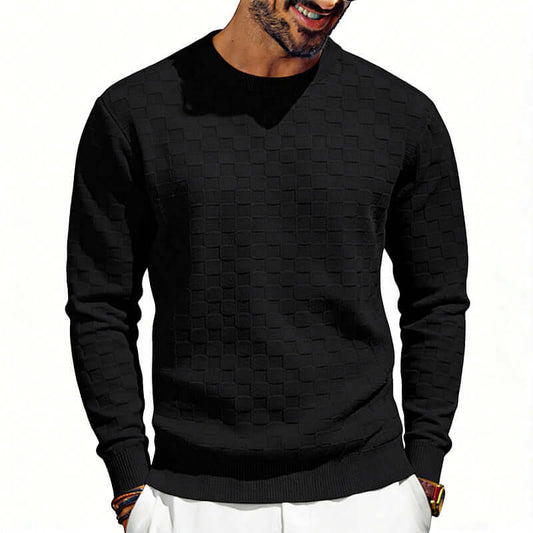 Men's Autumn & Winter Fashion Forward Sweater-shirt - Warm Heavyweight Jacquard Long Sleeve Crewneck ♨️