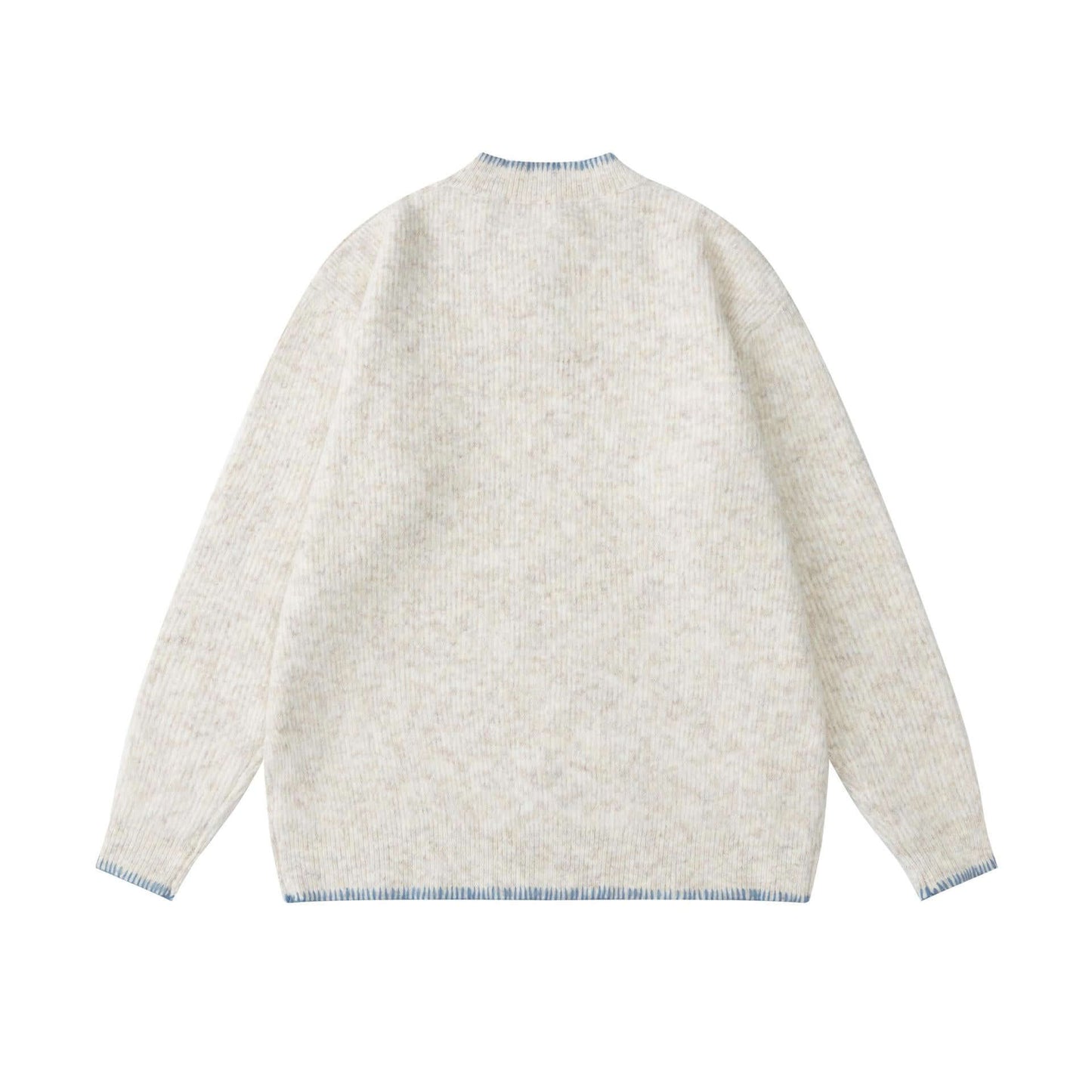 Classic Warm Comfortable Knitted Sweater - Fun Dog 🐶 Embroidery Round Neck