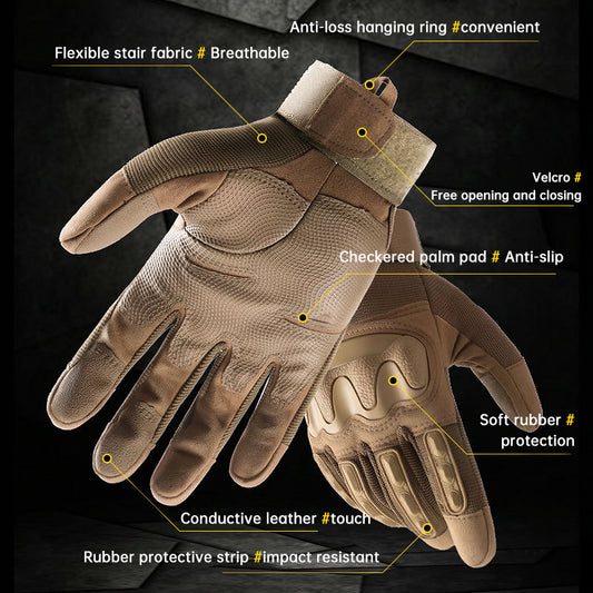 Men’s PRO Tactical Gloves – Durable Full Finger, Anti-Slip, Field Grade and Mission Ready ! 💪