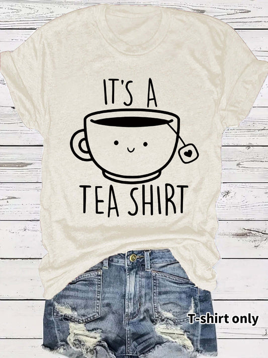 Humorous Printed 'TEA' Shirt - Grab Cool Comfort in Dazzling Colors ! 🫖🌈