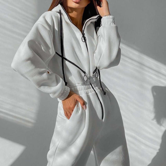 Women's Popular Hooded Jumpsuit - Hip Fashion - Sports Casual - Cool Styling