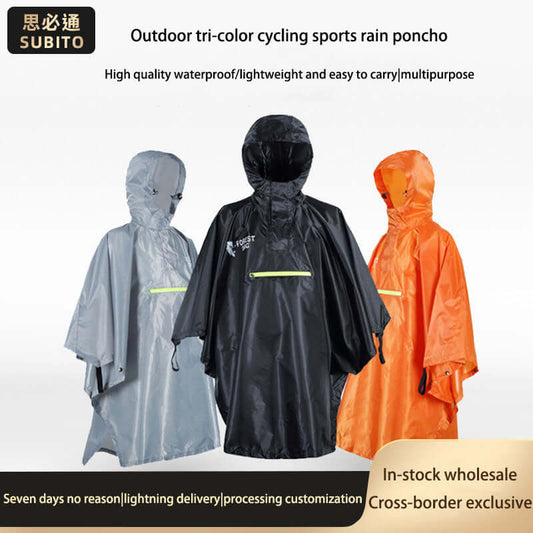 Lightweight Rain Poncho with Pouch | Outdoor Camping - Hiking - Wind & Moisture Proof 👍