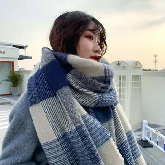 GIANT Cozy Autumn and Winter Versatile Plaid Scarf ♨️ Thickened For Warmth 195 x 50cm