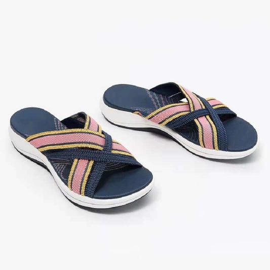 Unisex Comfortable Criss Cross Slippers - Multi-Purpose Lightweight
