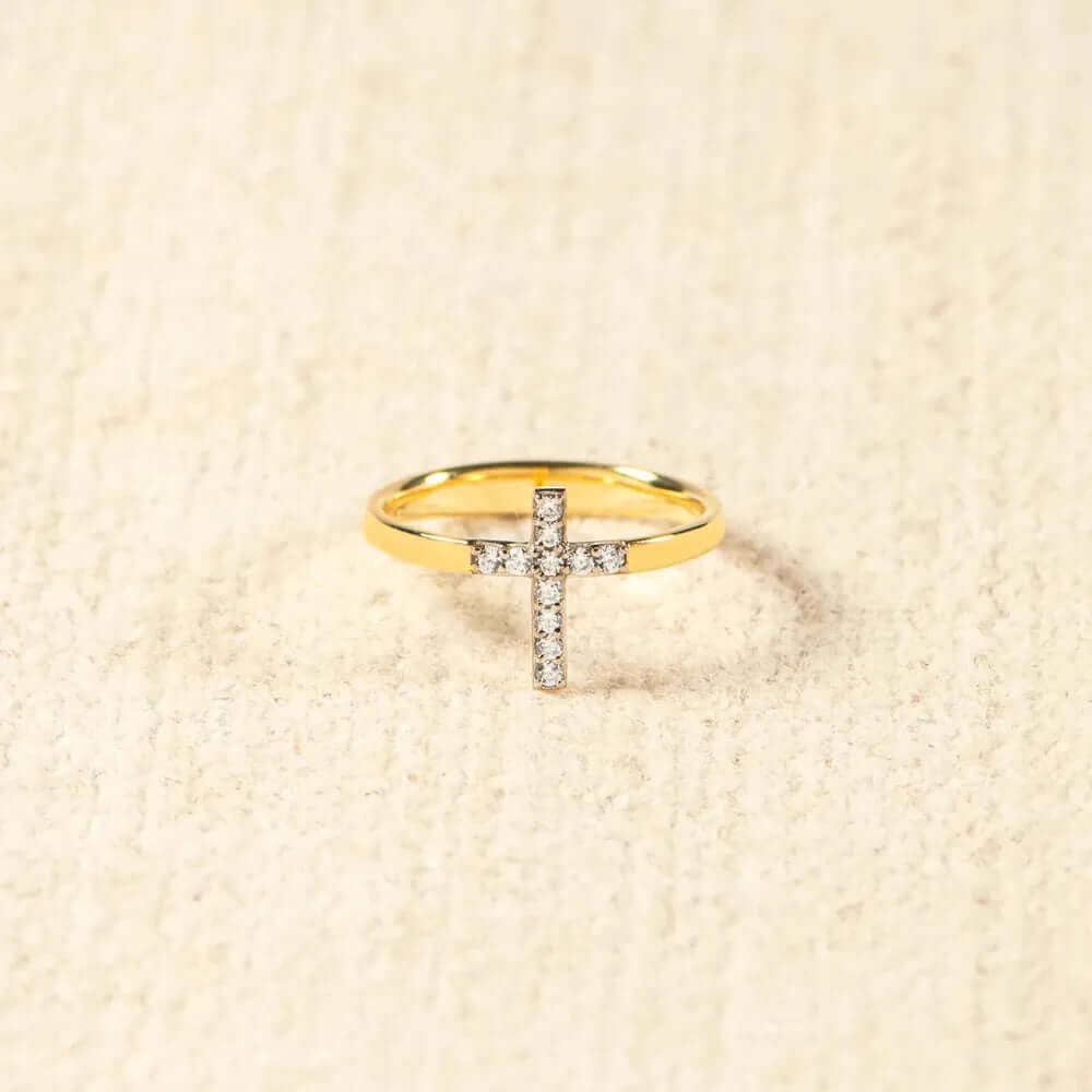Women's 925 Sterling Silver Inlaid Zircon Cross Ring - Top Selling Fashion Jewelry 🏆