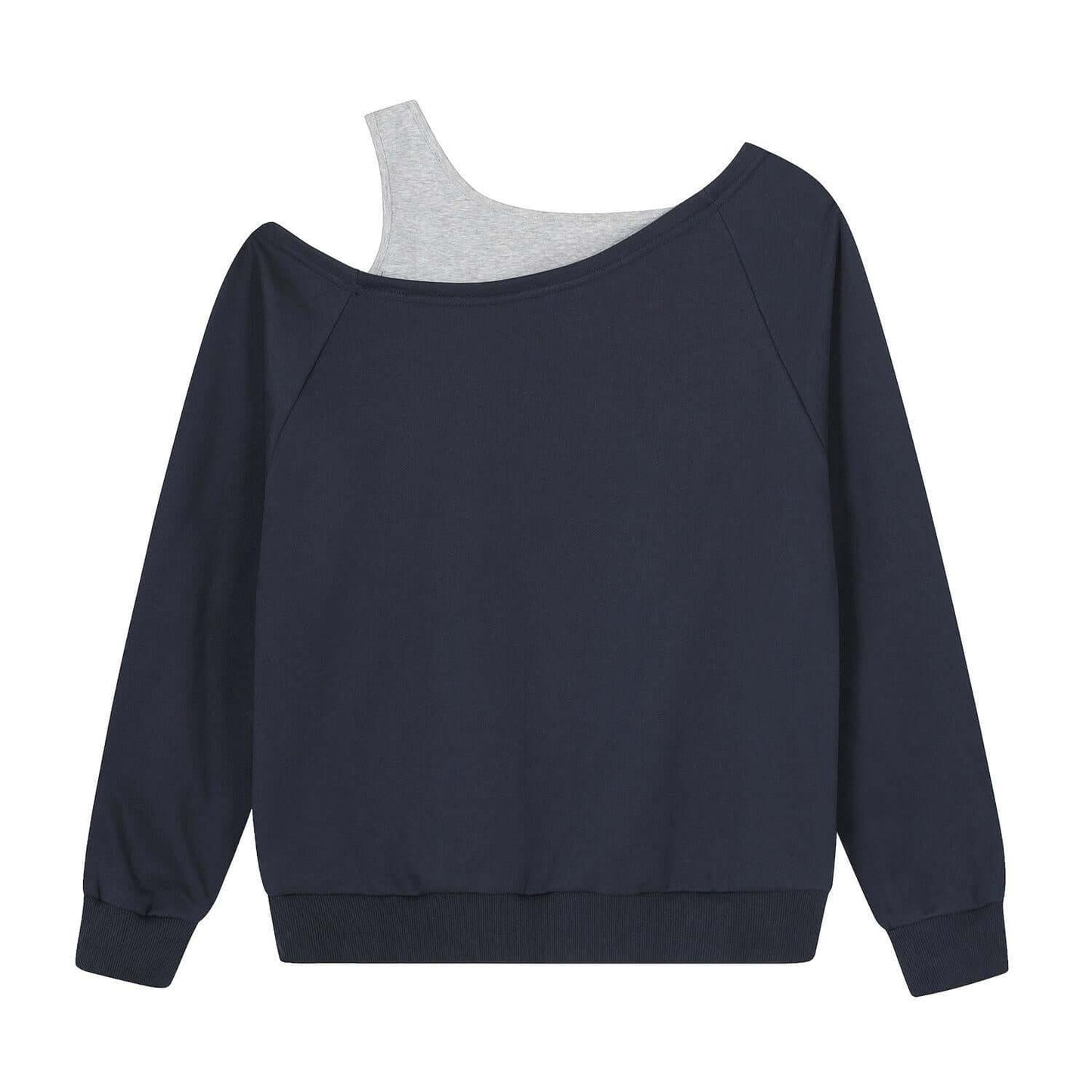 Sporty Dog Lovers Warm Printed Sweatshirt ❤️ Slope Collar Cross Shoulder Long Sleeve