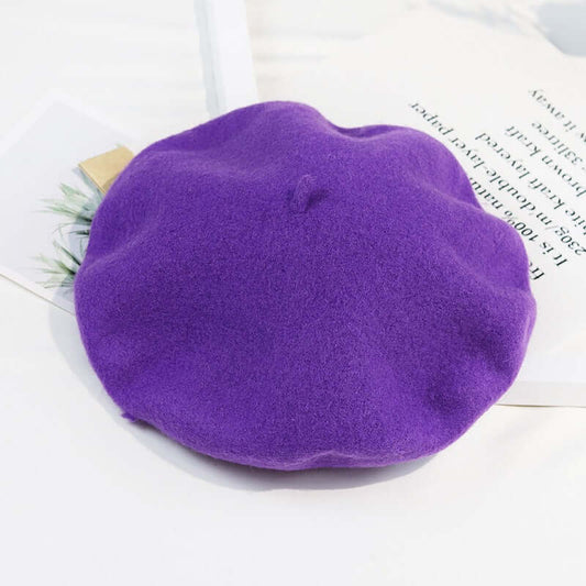 Popular Retro Beret - Warm Knitted Wool - 🌈 Massive Color Selection !
