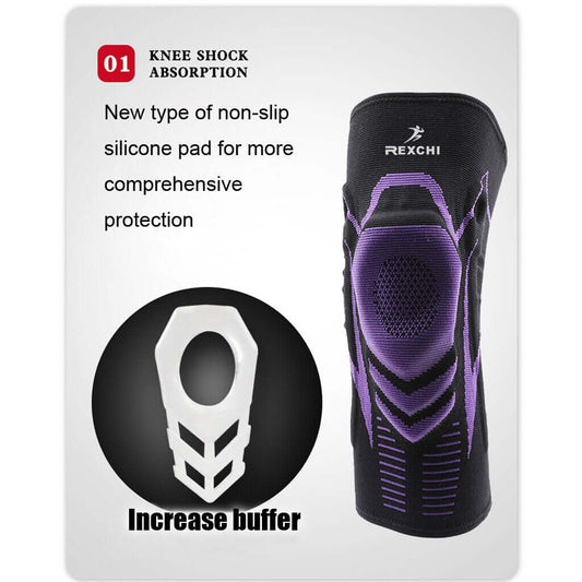 Basketball Knee Pads 🏀 with Support Silicon Padded Elastic Non-Slip