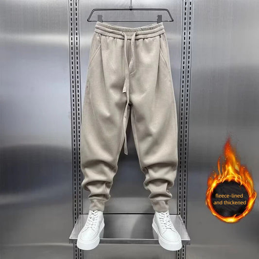 Men's Hip Casual Extra Warm Elastic Ankle Sports Sweatpants - Fleece Lined and Thickened 3 Pockets ♨️