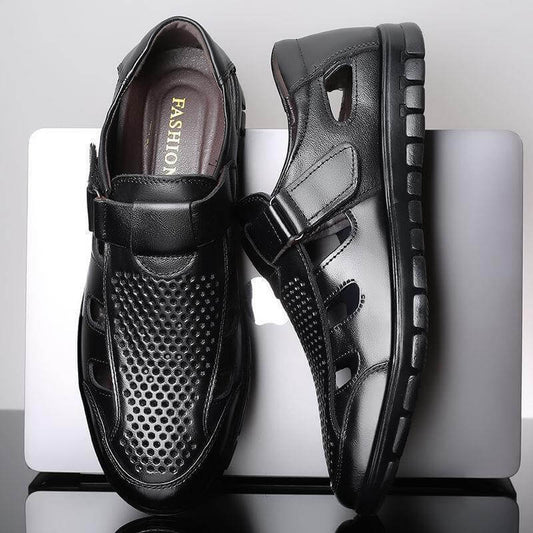 Men's Hip Fashion Leather Shoe - Sandals 👞 Summer Breathable Comfort