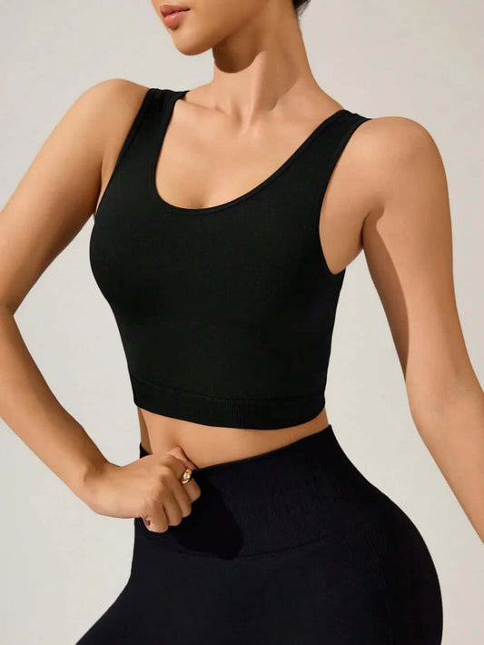 Women's Sporty Crisscross Cropped Active Tank - Fitness, Yoga, and Gym Ready ! 🧘♀️💪