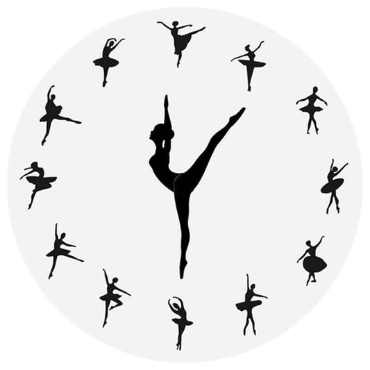Yoga Postures Wall Clock - Gym and Fitness Lovers Giftable 🎁 Flexible Yoga Girl Silent Modern Clock 🧘♀️