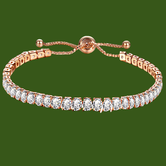 Women's Adjustable Cubic Zirconia Tennis Bracelet & Bangle