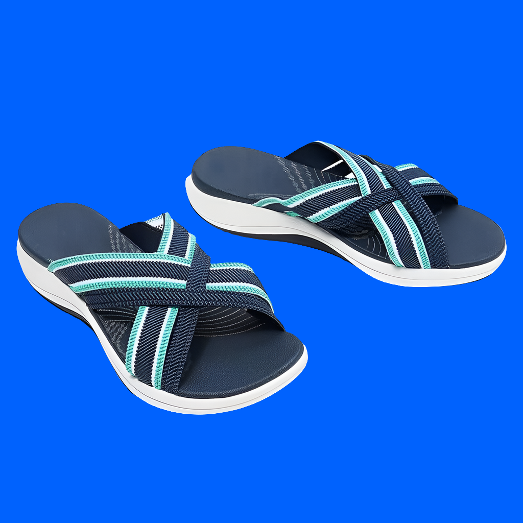 Unisex Comfortable Criss Cross Slippers - Multi-Purpose Lightweight