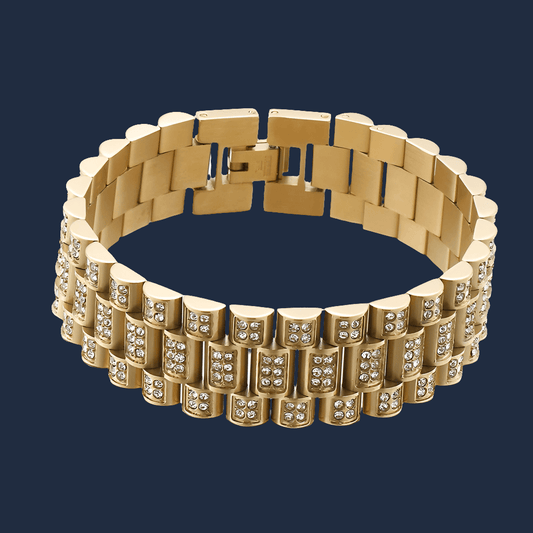 Hip Hop Titanium Steel Bracelet - Luxury Watch Band Styling