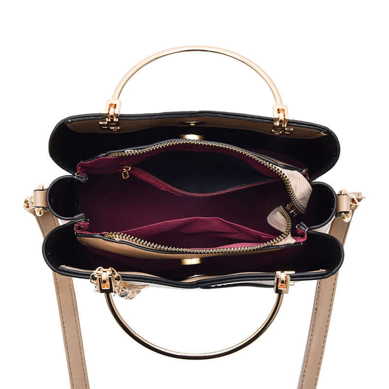 Women's Trendy Handbag - Chic Style Color Block Large Capacity Shoulder Crossbody Bag 👜