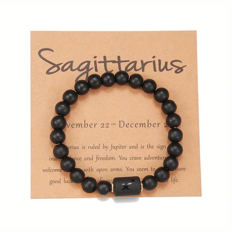 Super Cool Zodiac Beaded Bracelet - Natural Stone Beaded Tiger's Eye with Zodiac Picture Card 😎