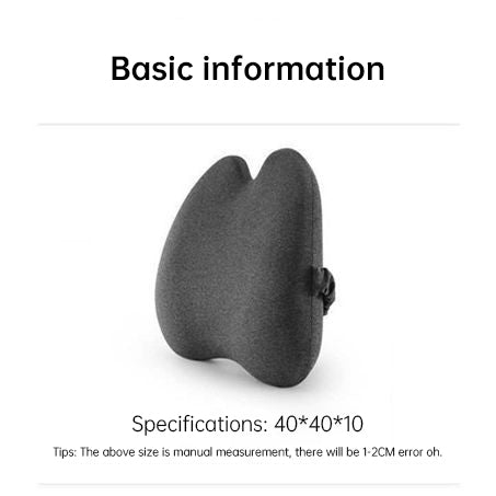 Extra Dense Lumbar Pillow - Patented Ergonomic Multi-Region Firm Back Support for Lower Back Pain