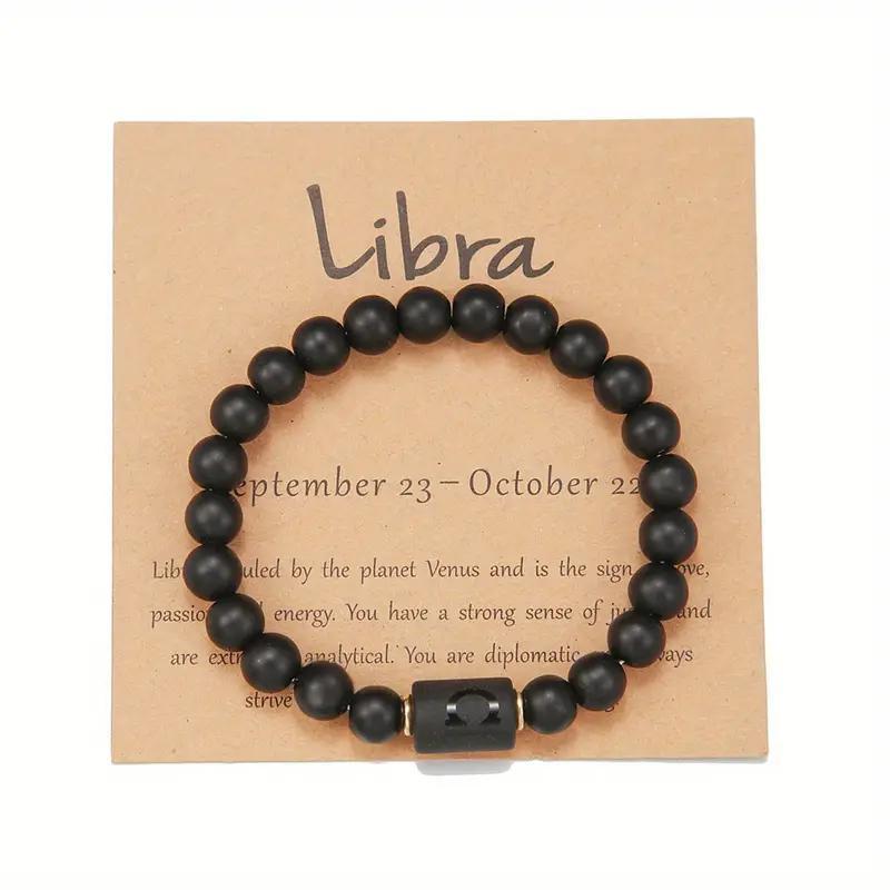 Super Cool Zodiac Beaded Bracelet - Natural Stone Beaded Tiger's Eye with Zodiac Picture Card 😎