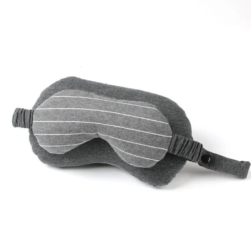 Portable Eye Mask and 2-in-1 Neck Pillow - Soft Cotton and Foam Filled Relief for Eyes and Neck