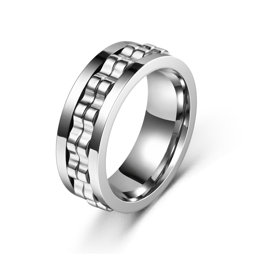 Exclusive Stainless Steel Unique Stress-Relief Ring - Anti-Anxiety Gear