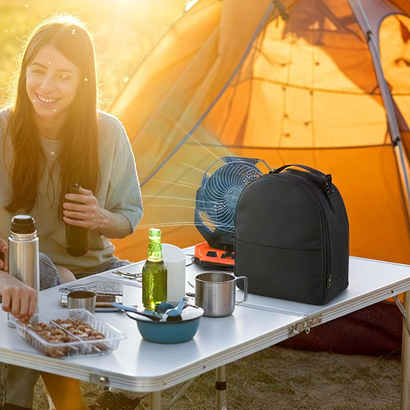 Round Tabletop Fan Carry Case | Portable Camping Gear Bag