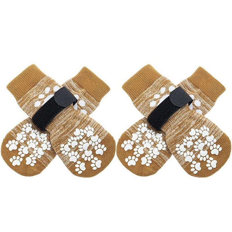 Fun Pet Socks 🧦 🐾 Warm Paw Covers for Dog - Outdoor Anti-Slip Grip and Waterproof 4 Pack