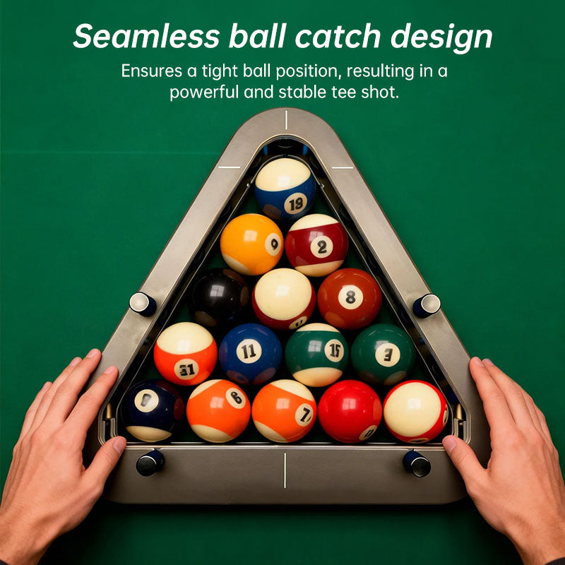 Professional Billiard Ball Rack - Tournament-Quality with Zero-Gap Precision Solid Wood 8-Ball & 9-Ball Pool Rack